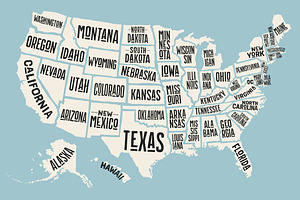 Map Of United States Of America