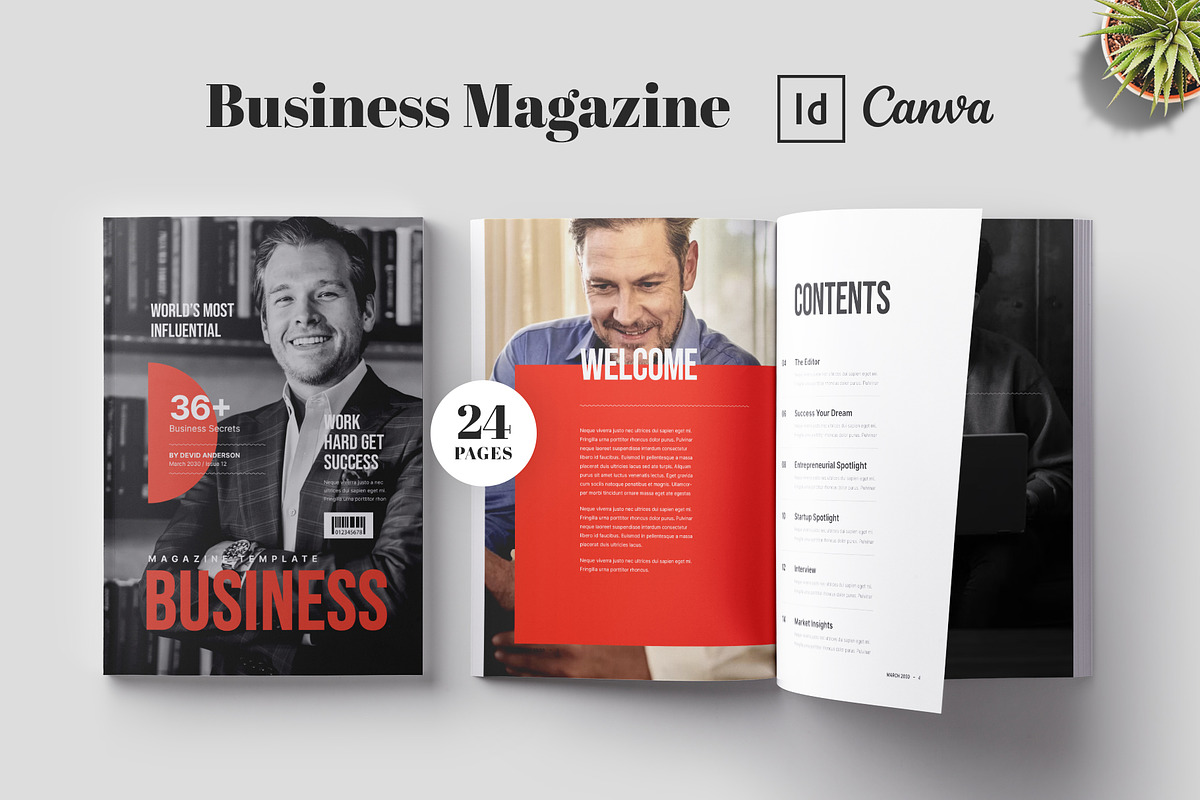 Business Magazine | Canva & InDesign, a Magazine Template by Pixelpick (Photo 1 of 14)