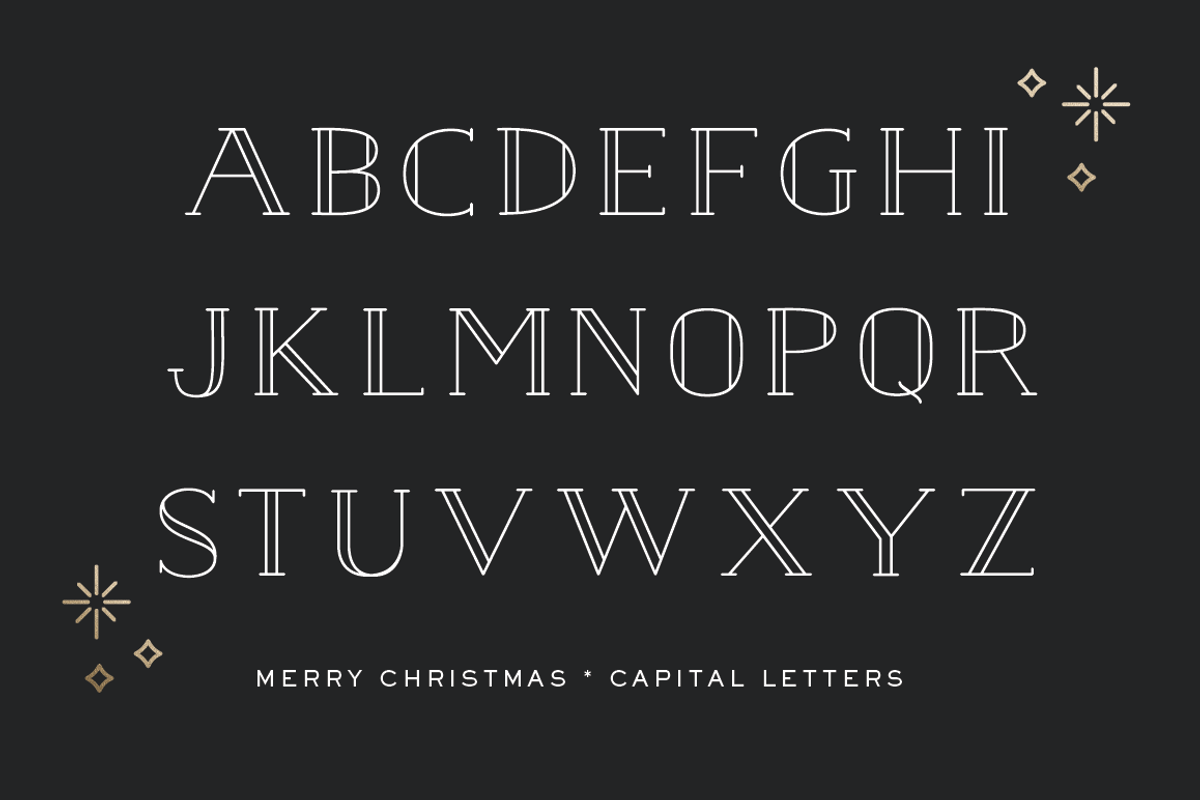 Merry Christmas Font - with sparkles preview 3