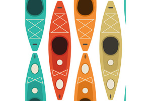 Kayak Seamless Pattern