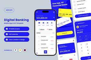 EzyPay – Digital Banking App UI Kit, an App Template by trabaskriya