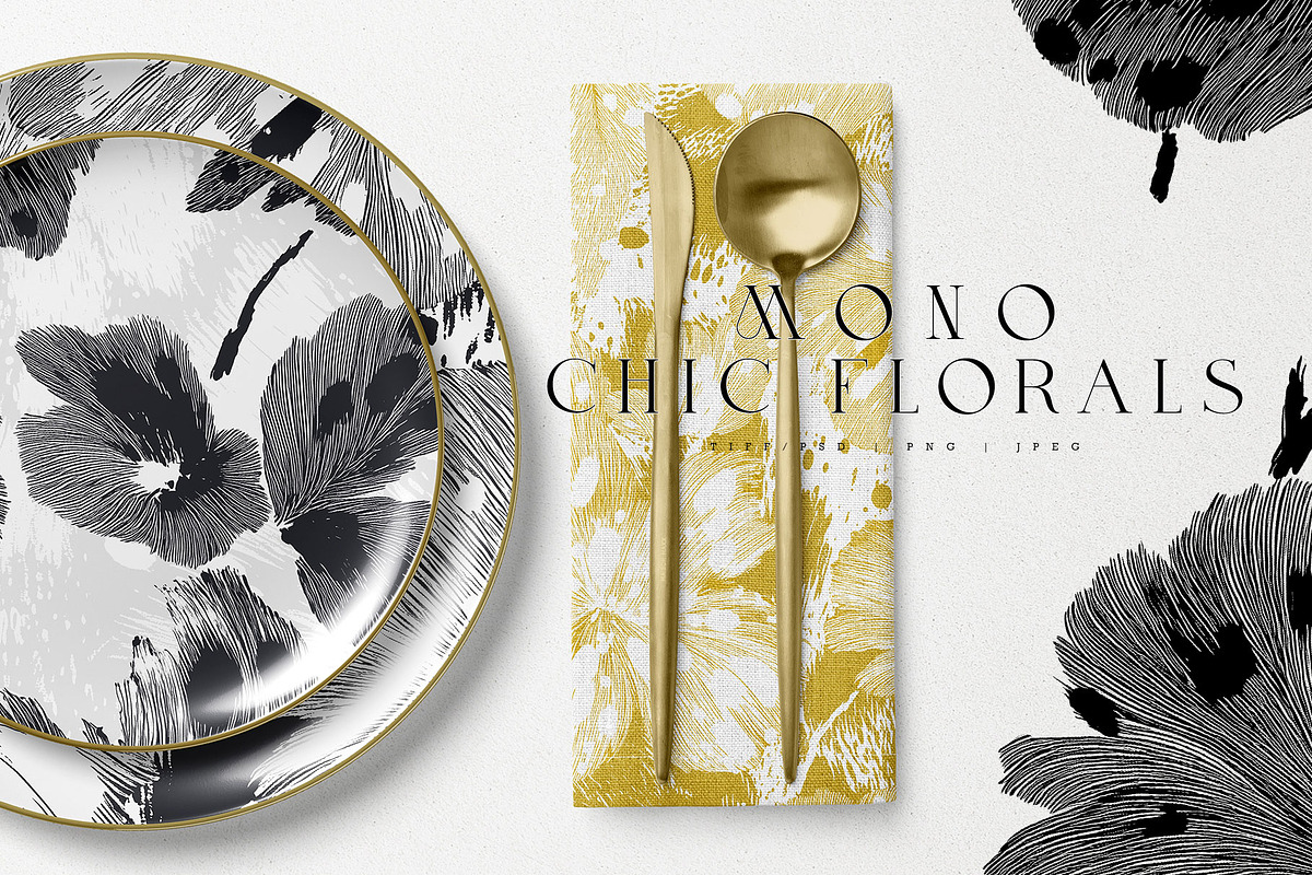 Mono Chic Abstract Floral Pattern, a Pattern Graphic by TSTUDIO (Photo 1 of 14)