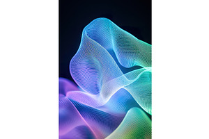 Vibrant multicolored abstract mesh, an Illustration by Lermont51