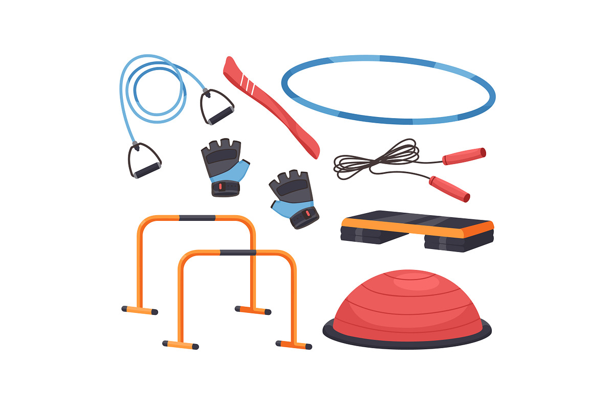 Sports equipment for gym or home set, a Sport Illustration by Good Studio (Photo 3 of 3)