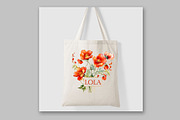 Orange Flowers Clipart Watercolor, a Decorative Illustration by LeCoqDesign (Thumbnail 4 of 5)