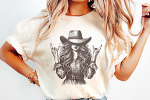 Cowgirl PNG, Sublimation Design