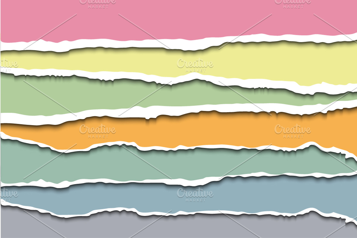 Torn paper pieces vector collection preview 8