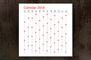 Calendar 2018 Vertical Design, a Stationery Template by WORAKAMON Design Studio (Thumbnail 3 of 3)