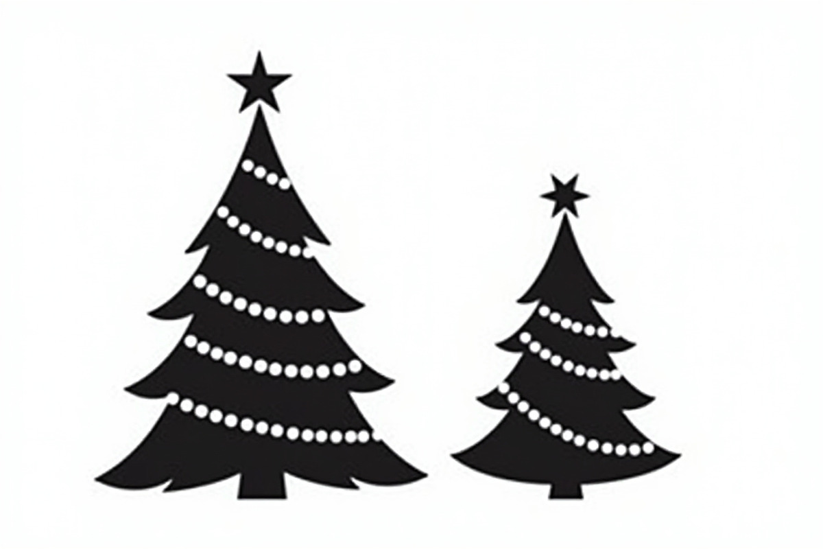 Cozy Holiday Tree Silhouette Designs, an Illustration by Gaye Art (Photo 11 of 21)