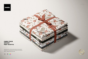 Fabric Stack Mockup (10/FFv.6), a Product Mockup by creatsy5