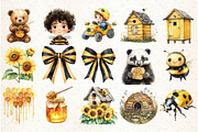 Little Honeybee Clipart, an Illustration by Libby Wishes (Thumbnail 2 of 7)