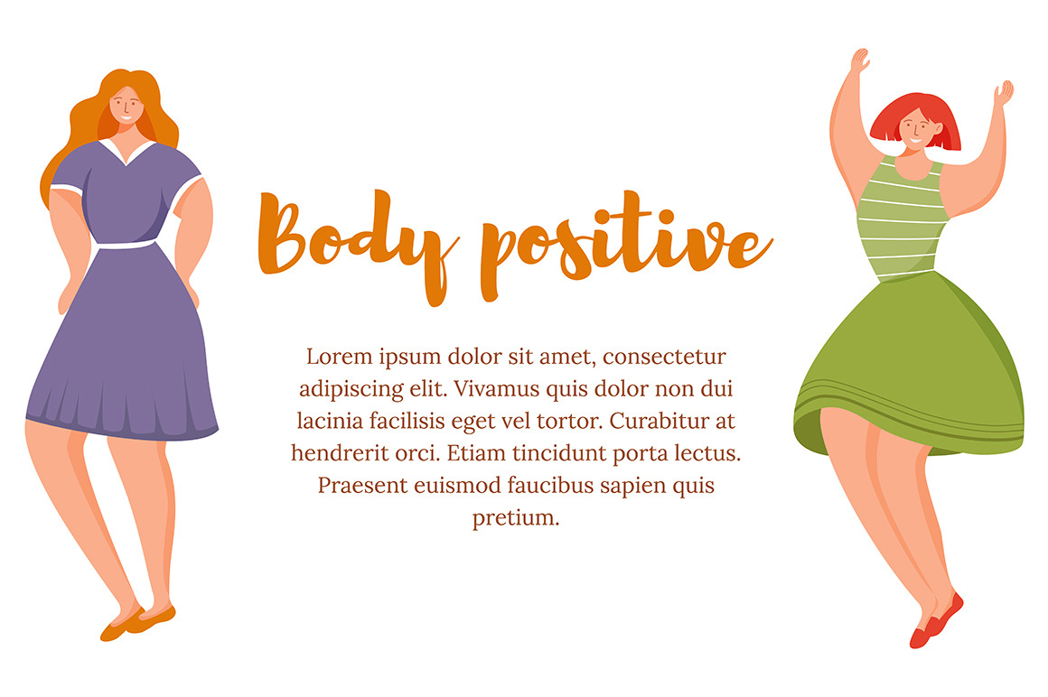 Body positive flat poster, a Poster Template by IMG visuals characters