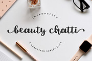 Beauty Chatti - Script Font, a Script Font by NTC Graphic (Thumbnail 1 of 7)