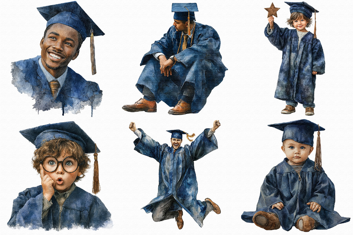 Graduation Boy Clipart, an Illustration by Libby Wishes (Photo 6 of 7)