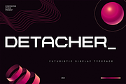 Detacher – Futuristic Display Fonts, a Sans Serif Font by Konstantine Studio (Thumbnail 1 of 3)