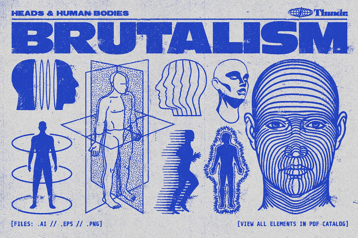 BRUTALISM | 400+ Brutalist Vectors, an Object Graphic by Thundr Co. (Photo 2 of 11)