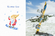 Winter Day Watercolor Collection, a Decorative Illustration by Anna Druzhkova (Thumbnail 15 of 17)