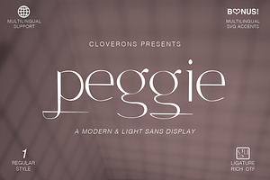 Peggie - Light Modern Sans Display