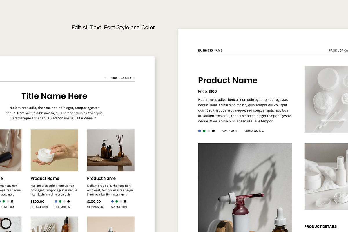 Product Catalog Canva Templates preview 4