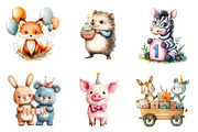 Birthday Baby Animal Clipart, Birthd, an Illustration by CreationArt (Thumbnail 3 of 5)