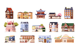 Buildings of different countries set, an Object Illustration by PaperTrident