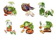 Vegetable Clipart Set, a Food Illustration by IrynaPanashii (Thumbnail 4 of 12)