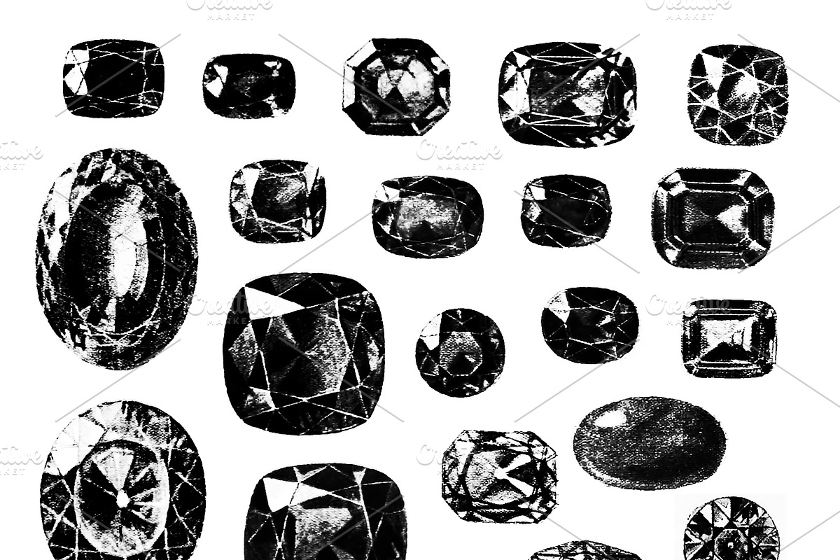 30 Vintage Gemstone PS Brushes preview 3