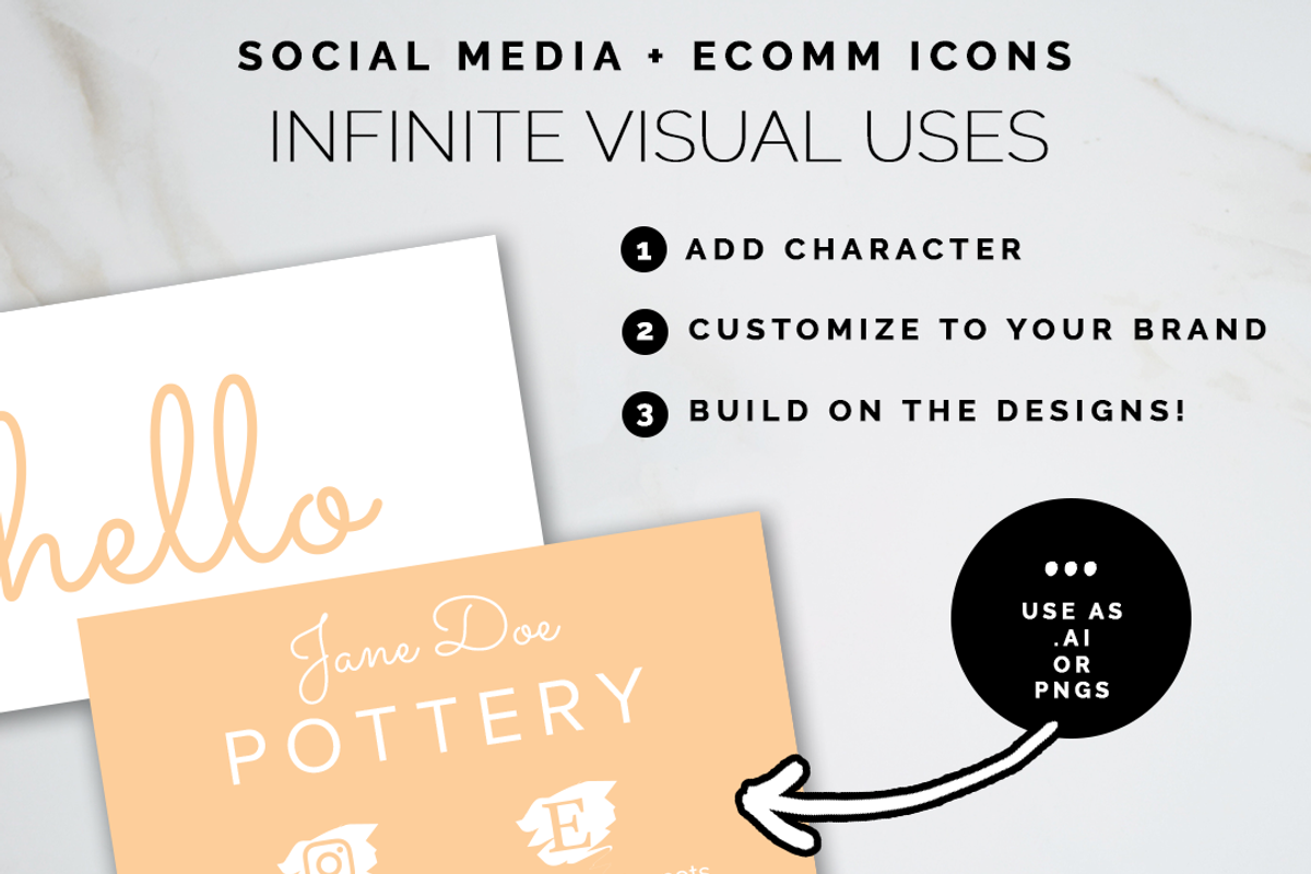 Online Presence Icon Set, a Solid Icon by Bdemm Studio (Photo 5 of 6)