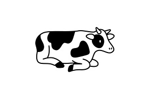 Minimalist black and white vector of, an Animal Illustration by GraphiShop
