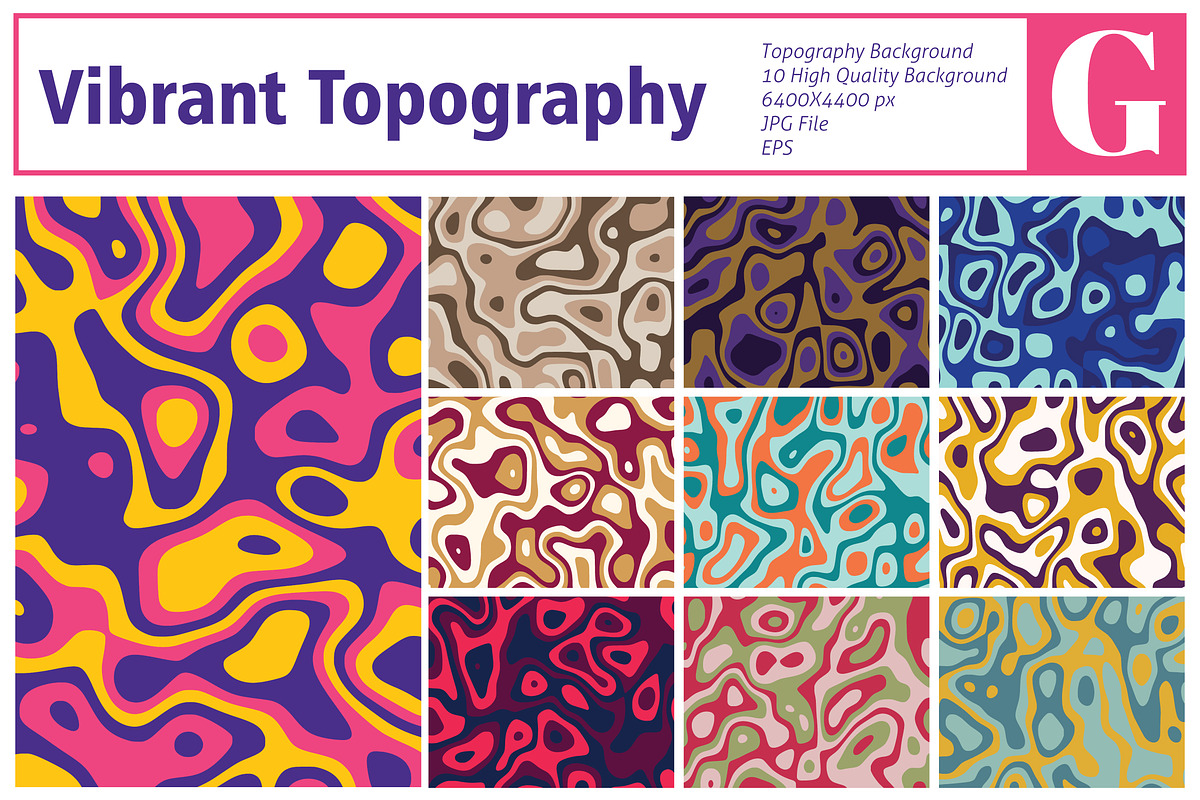 Vibrant Topography, a Background Graphic by MSG Studio (Photo 1 of 11)