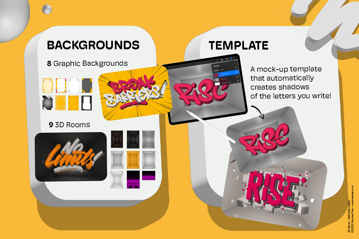 3D Pack — 3D Brushes For Procreate, a Brush Add-On by Snooze one (Photo 11 of 15)