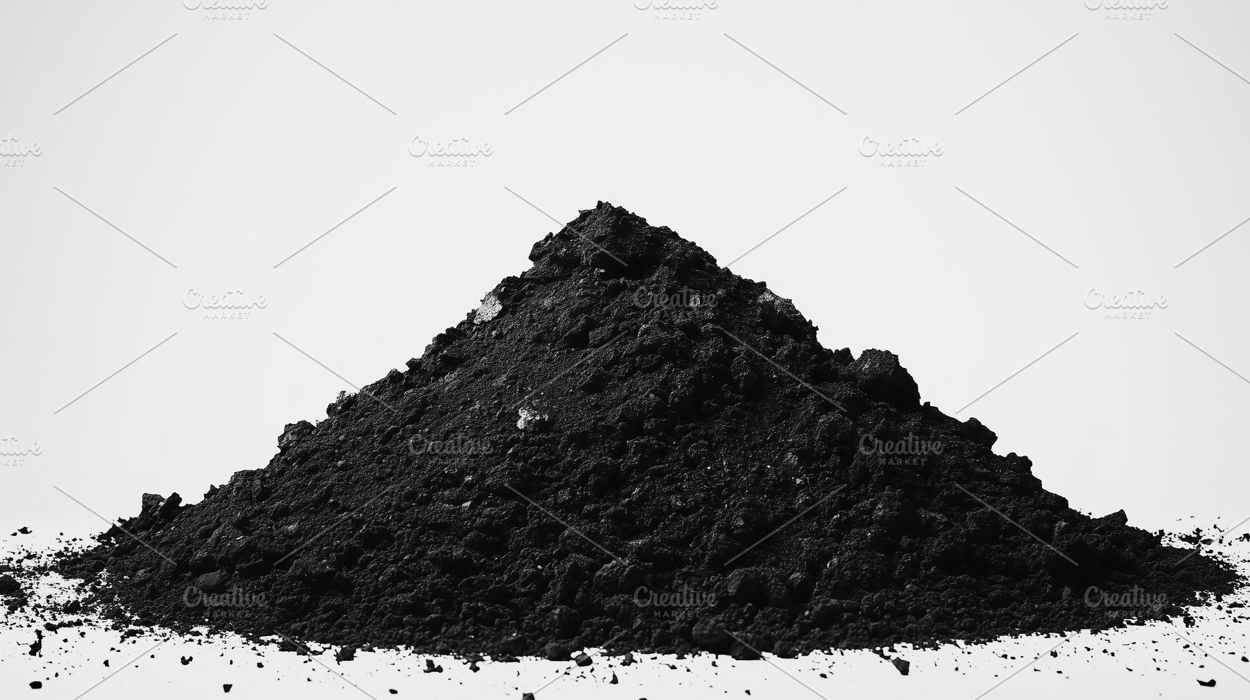 Mound of fine black soil or charcoal, a Nature Photo by MistyDay