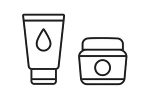 Simple line drawing of skincare, an Arts & Entertainment Photo by ZinetroN