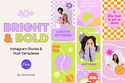 Bright & Bold Instagram Templates, a Social Media Template by Yamurchik (Thumbnail 1 of 9)