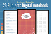 Digital Notebook for Goodnotes, a Stationery Template by PixelCraft (Thumbnail 1 of 8)