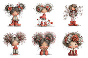 Whimsical spring girls clipart, an Illustration by SinaCreation (Thumbnail 5 of 11)