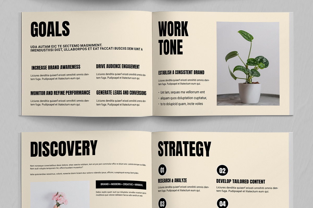 Brand Social Strategy Template, a Brochure Template by ContestDesign (Photo 4 of 5)