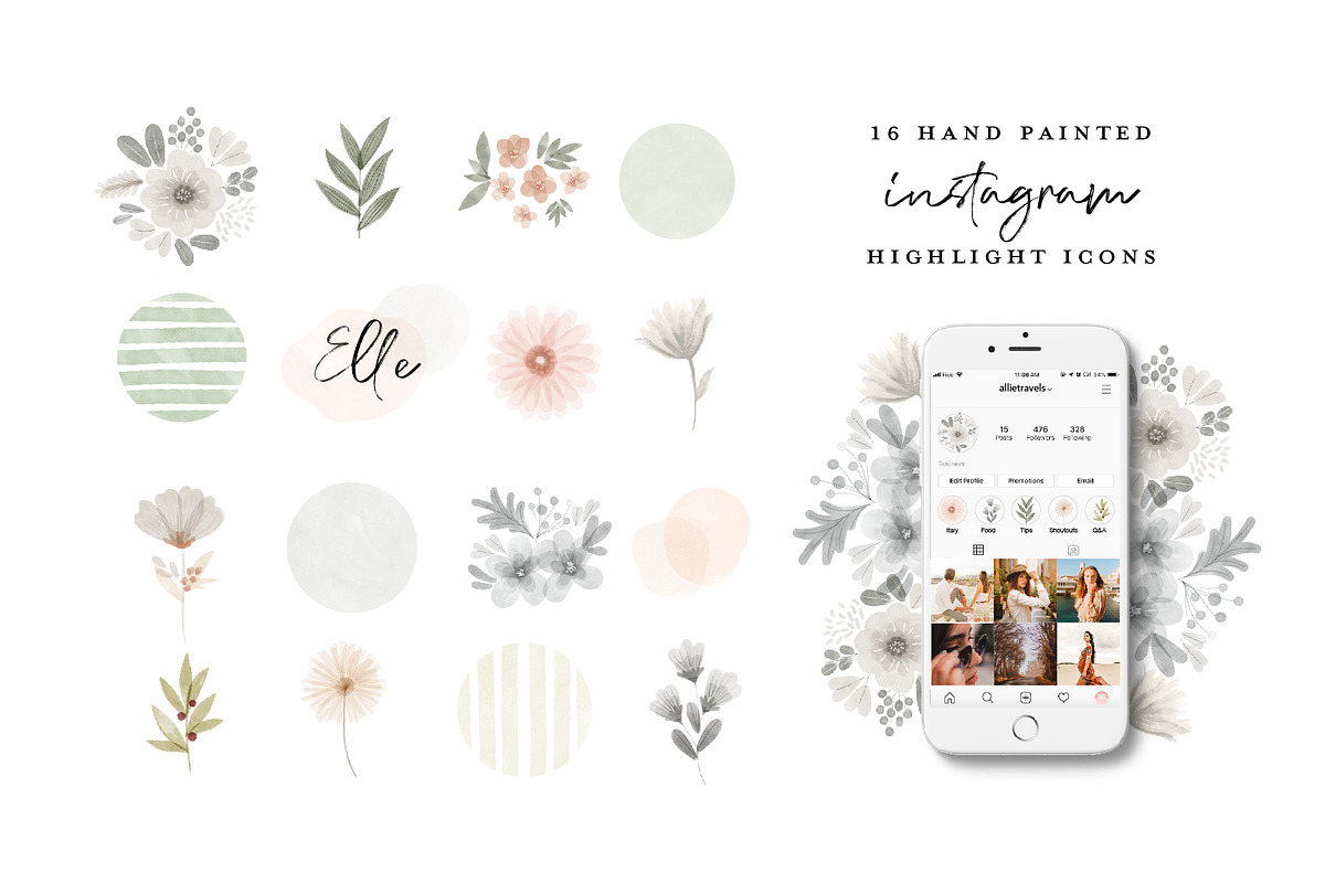 64 instagram highlight icon bundle, an Illustration by beatriceviyiwi (Photo 5 of 5)