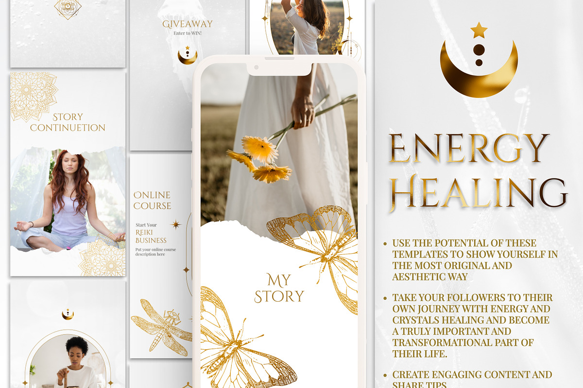 Spiritual Instagram Stories | Reiki, a Social Media Template by Under My Cozy Roof (Photo 6 of 11)