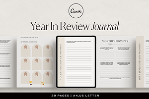 Year In Review Journal Canva