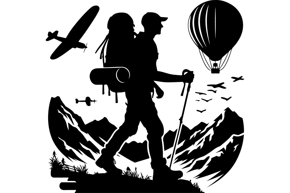 Hiking Adventure Scene Bundle, an Object Graphic by Designer_Momina (Photo 13 of 13)