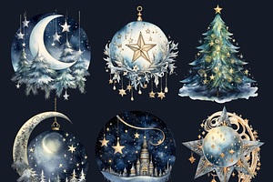 Celestial Christmas Clipart