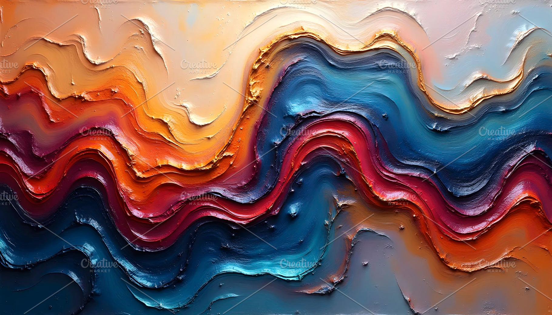Abstract fluid art with metallic col, a Photo by LOGOCREATIVE