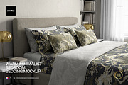 Minimalist Bedroom Bedding Mockup, a Household Mockup by creatsy5 (Thumbnail 1 of 6)