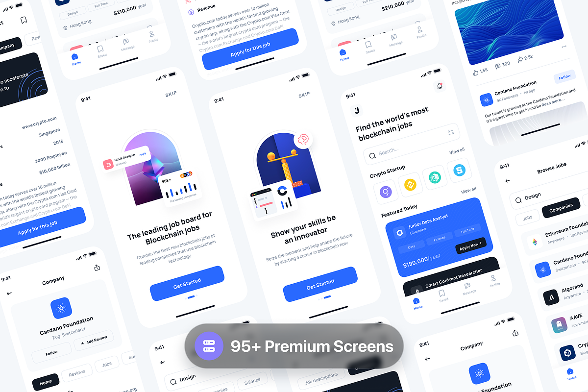 Jobline - Job Finder App iOS UI Kit, an UI Kit Template by Unpixel Design (Photo 2 of 6)