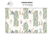 Royal Garden Prince Princess pattern, a Pattern Graphic by Milatoo (Thumbnail 2 of 4)