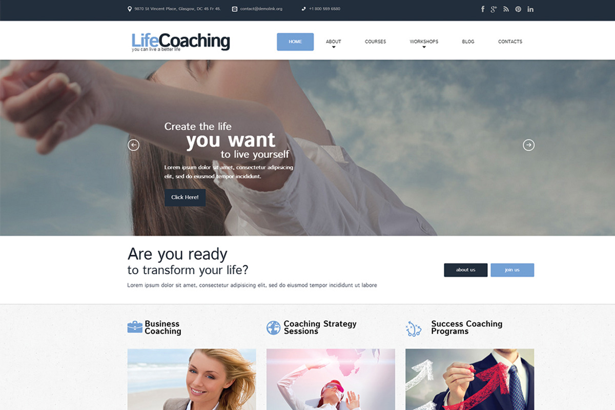 Life Coach - WordPress Theme, a WordPress Template by Zemez (Photo 1 of 5)
