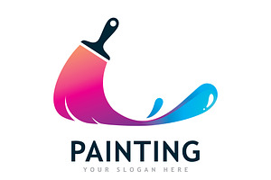 Paint logo full color luxury design, a Graphic by T.Vooka
