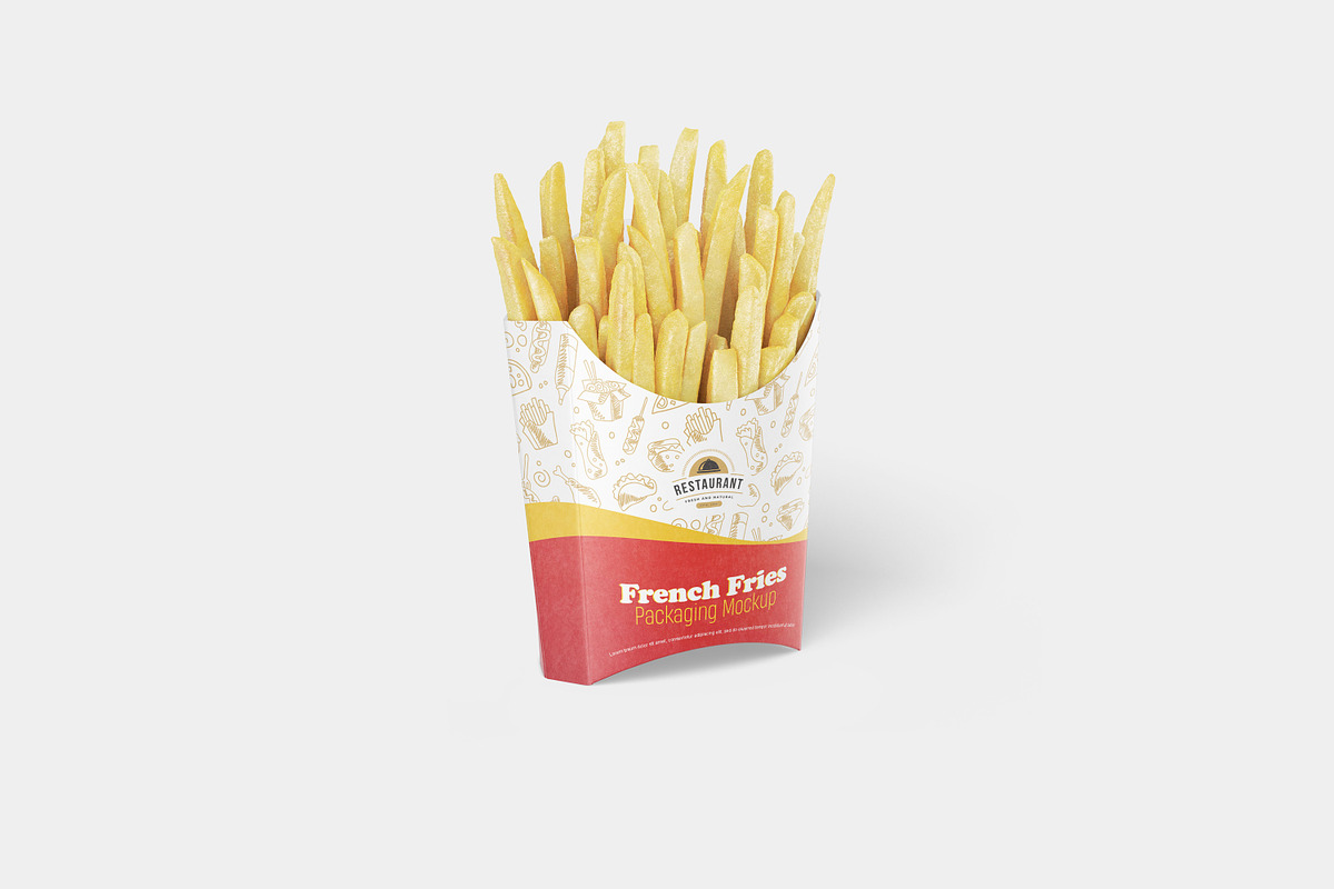 French Fries Packaging Mockup, a Packaging Mockup by Seven Lights (Photo 8 of 19)