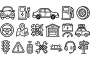 Minimalist Auto Icon Clipart Set, an Illustration by designvectx (Thumbnail 2 of 3)